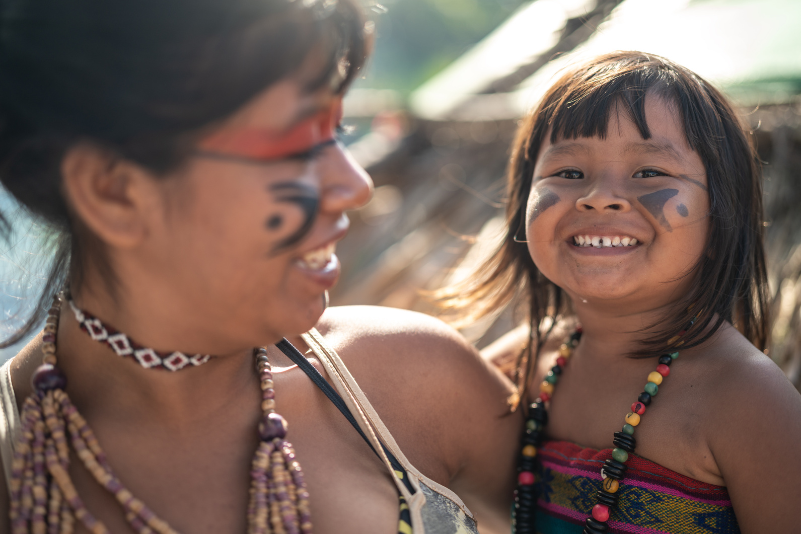 Indigenous Brazilian Sisters Portrait from Tupi Guarani Ethnicity